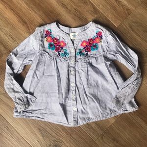 Girls Old Navy boho striped shirt